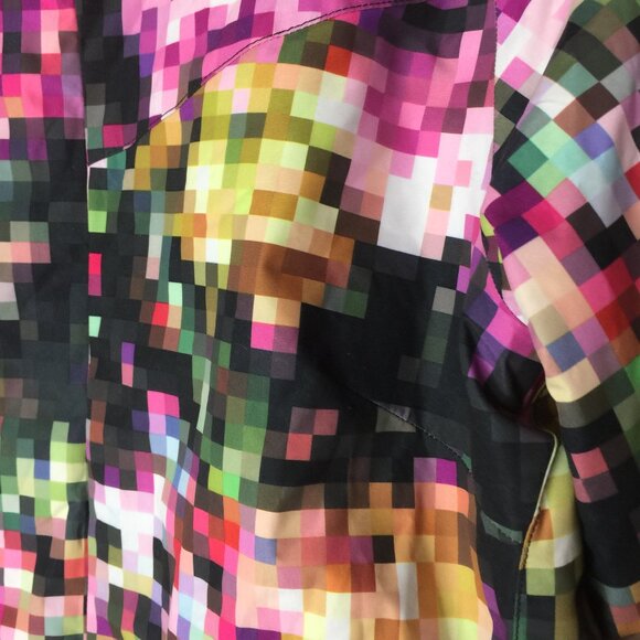 Burton Jacket Womens S Pink Dryride Pixel Geometric Snowboard Ski Parka Coat Zip - Picture 7 of 15